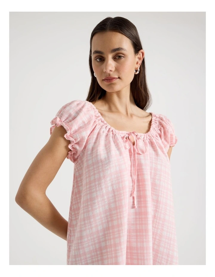 Baby Doll Chemise in Baby Pink Gingham image 4