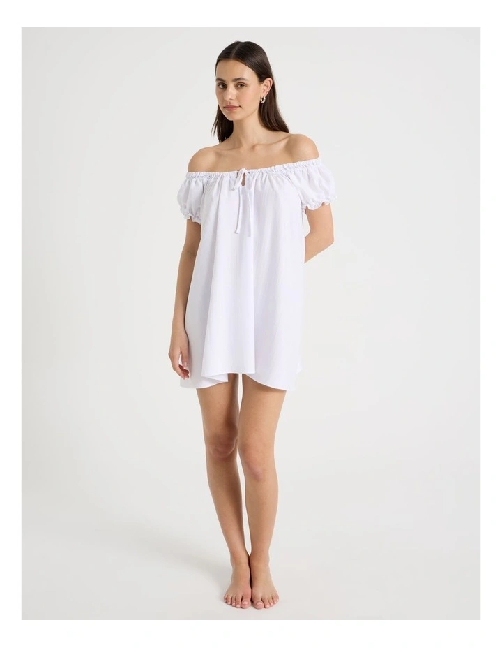 Baby Doll Chemise in White image 3
