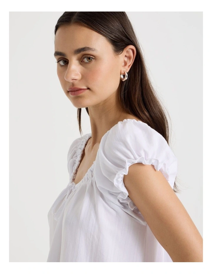 Baby Doll Chemise in White image 5