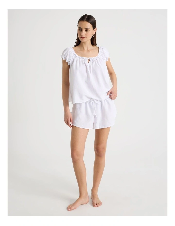 Baby Doll Pyjama Set in White image 2