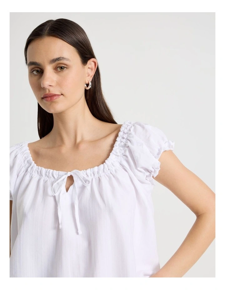 Baby Doll Pyjama Set in White image 3