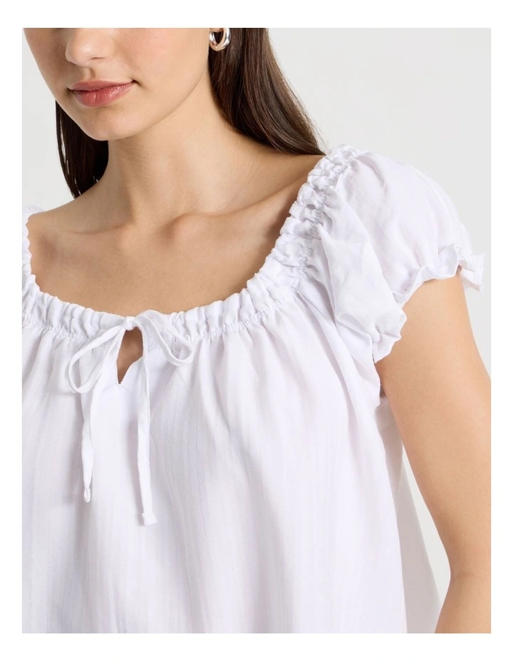 Baby Doll Pyjama Set in White image 5