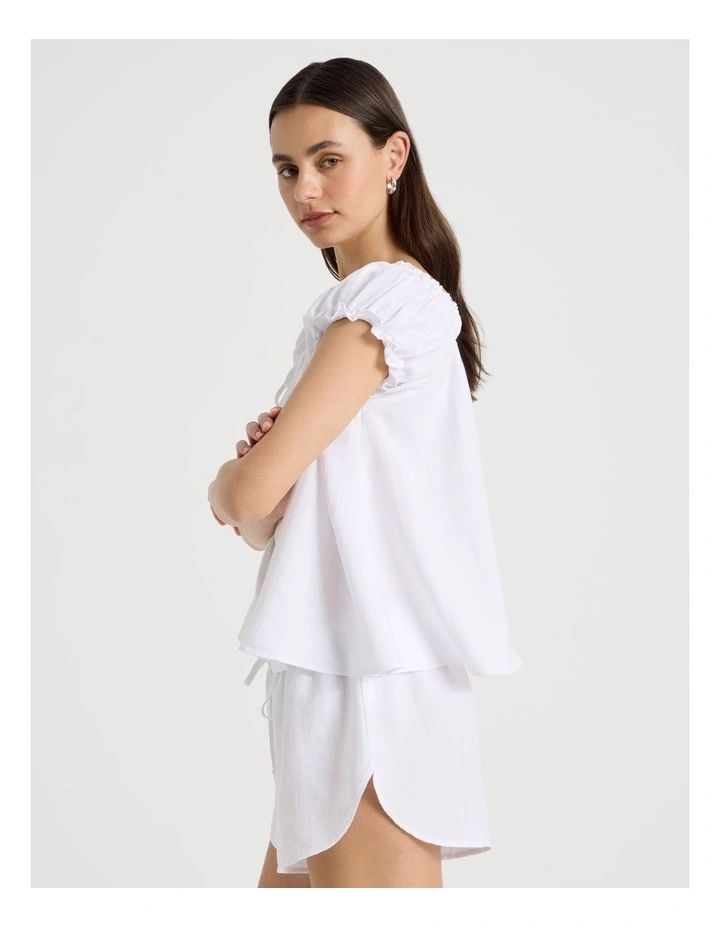 Baby Doll Pyjama Set in White image 6