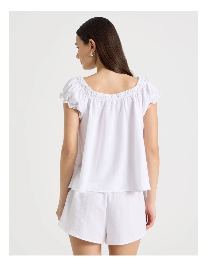 Baby Doll Pyjama Set in White image 7