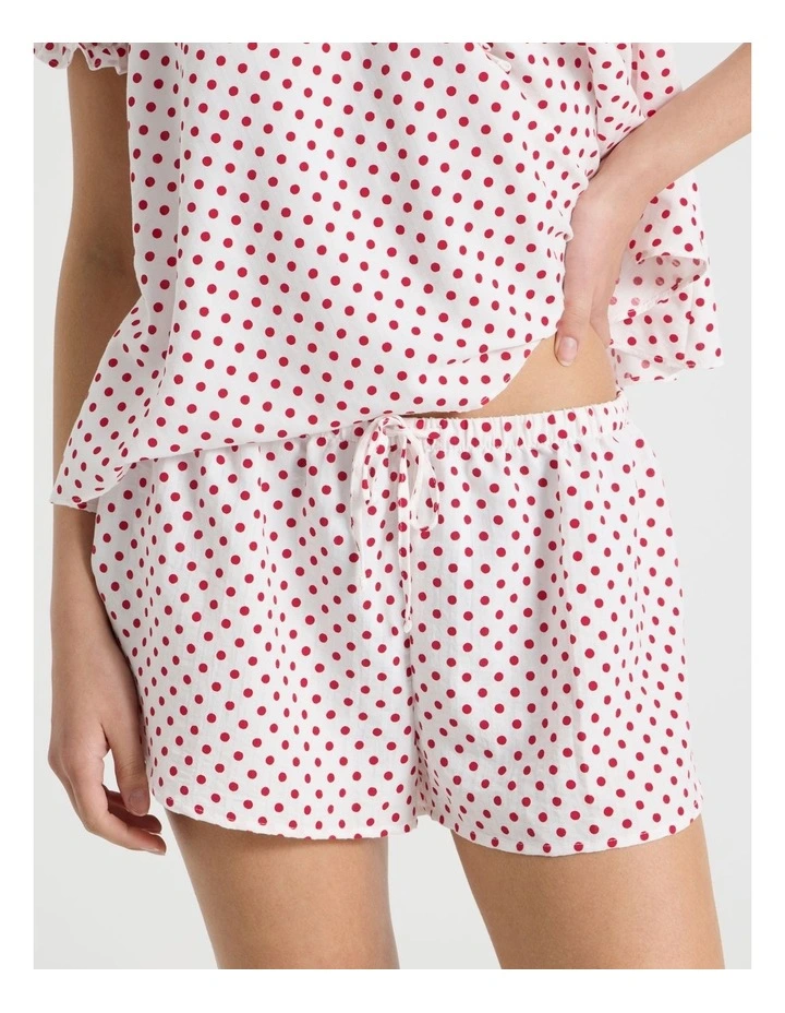 Woven Baby Doll Pyjama Gift Set in Micro Chilli Red Spot image 3