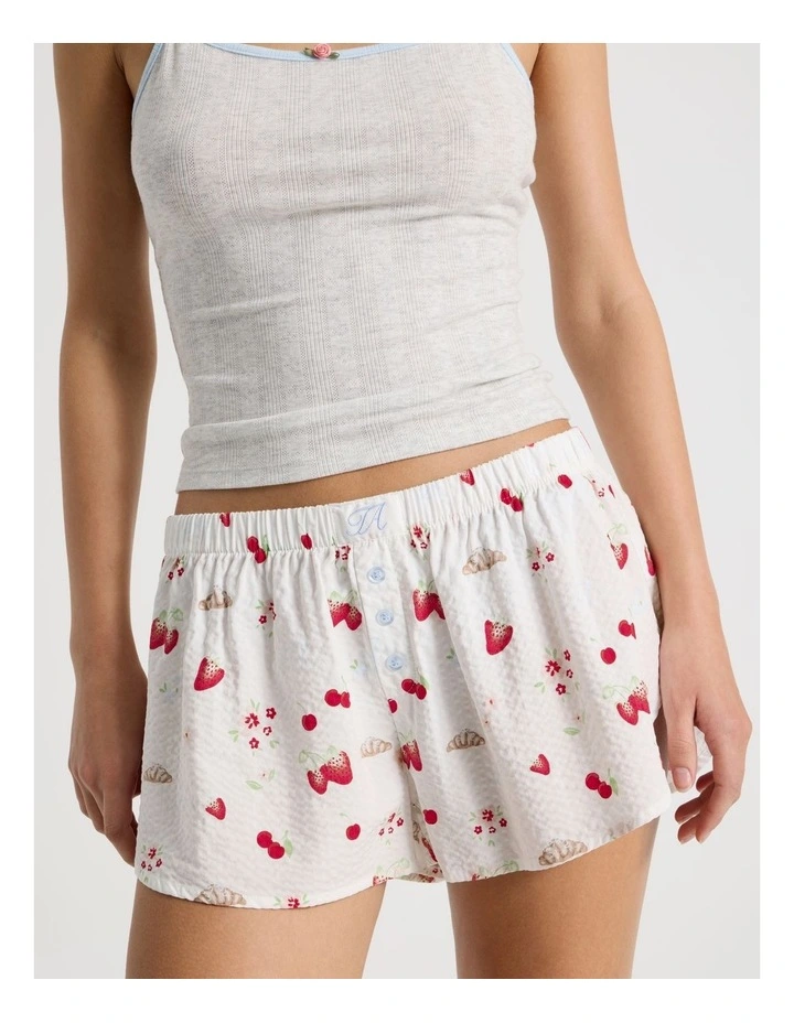 Dreamy Haze Woven Seersucker Boxer Short in Brunch Club Ditsy image 3