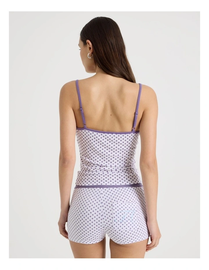 Soft Days Jersey Sleep Short in Purple Spot image 6