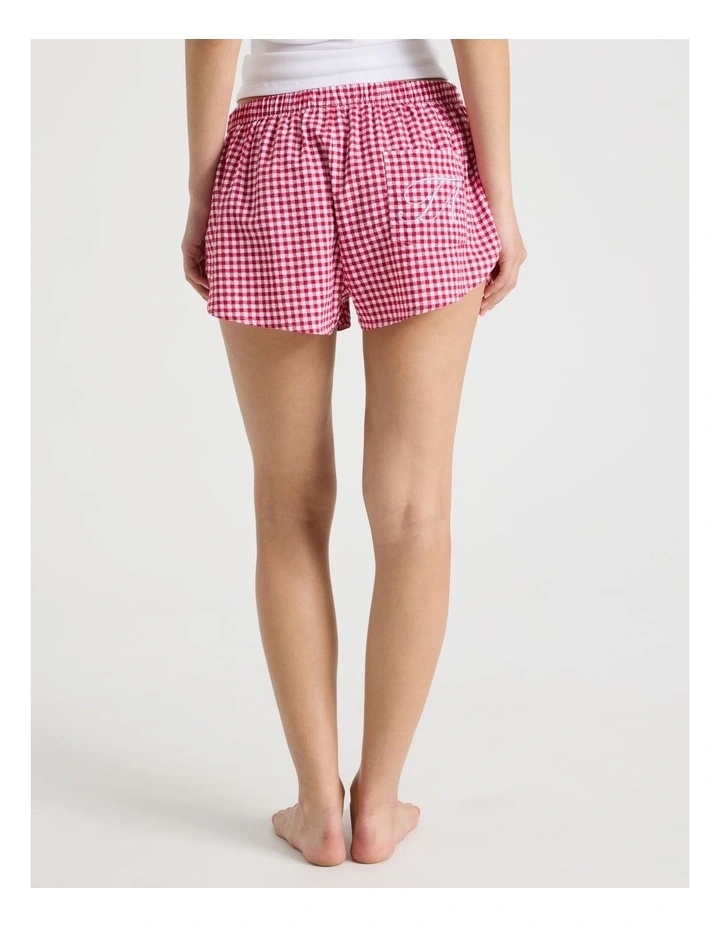 Woven Seersucker Boxer Short in Red Gingham image 7