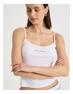 Soft Days Contrast Rib Cami in Girl, Whatever