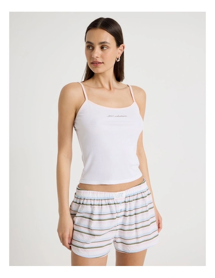 Soft Days Contrast Rib Cami in Girl, Whatever image 3