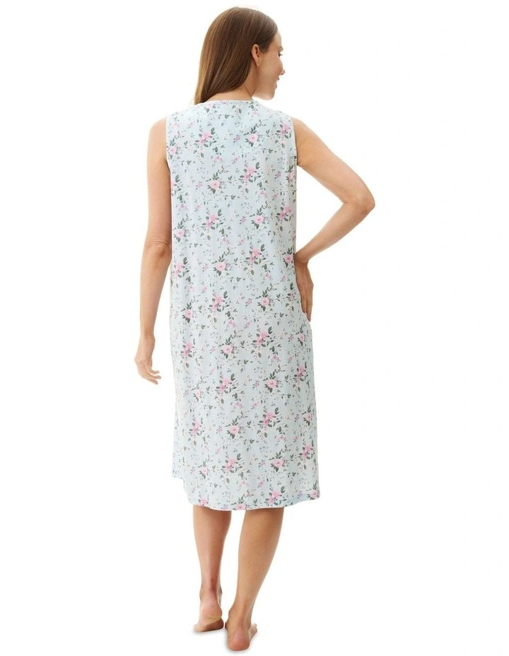 Alice Sleeveless Short Nightie in Alice Mint image 2