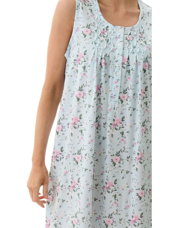 Alice Sleeveless Short Nightie in Alice Mint image 3