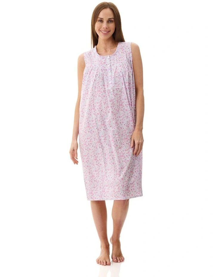 Brodie Sleeveless Short Nightie in Pink image 1