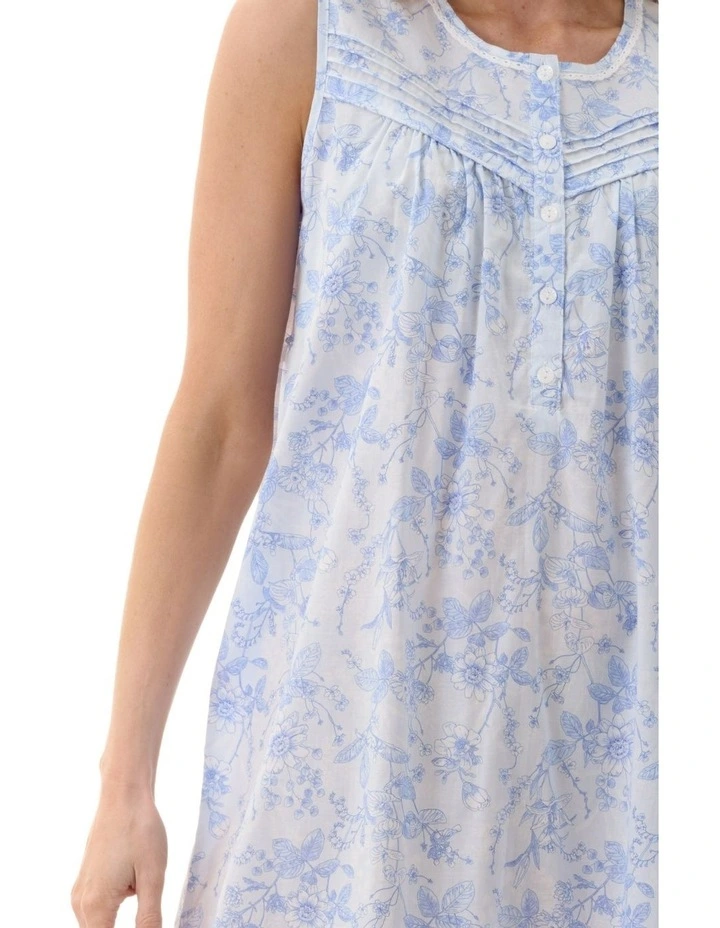 Eliza Sleeveless Short Nightie in Blue image 3