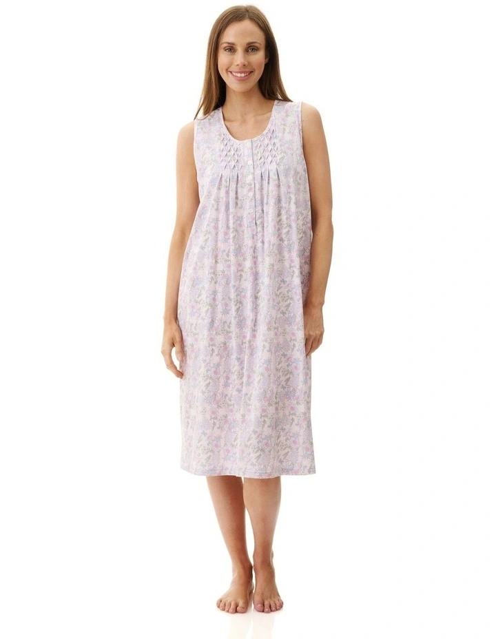 Hope Sleeveless Short Length Nightie in Pink image 1