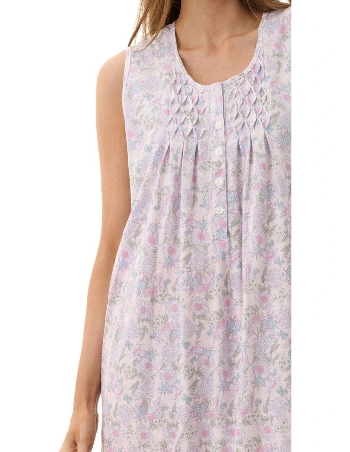 Hope Sleeveless Short Length Nightie in Pink image 3