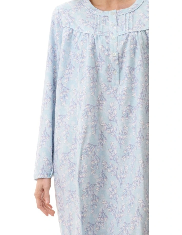 Jamie Mid Length Nightie in Green image 3