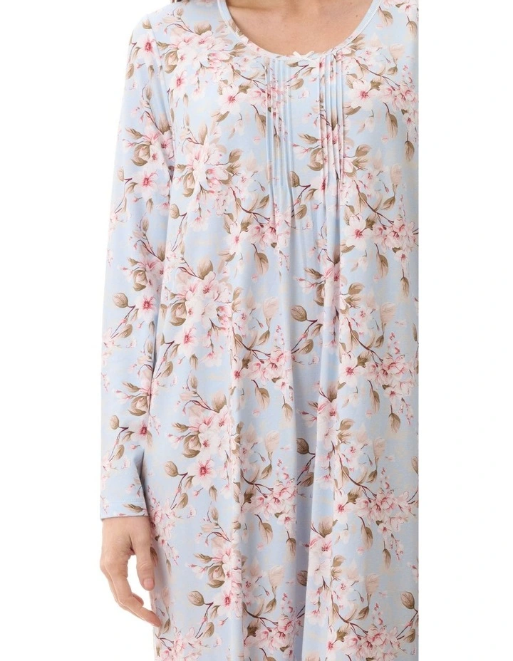 Demi Mid Length Nightie in Blue image 3