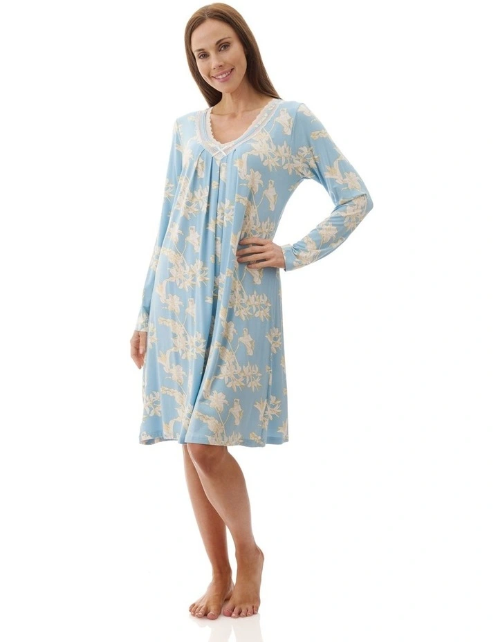 Gia Short Nightie in Blue image 1