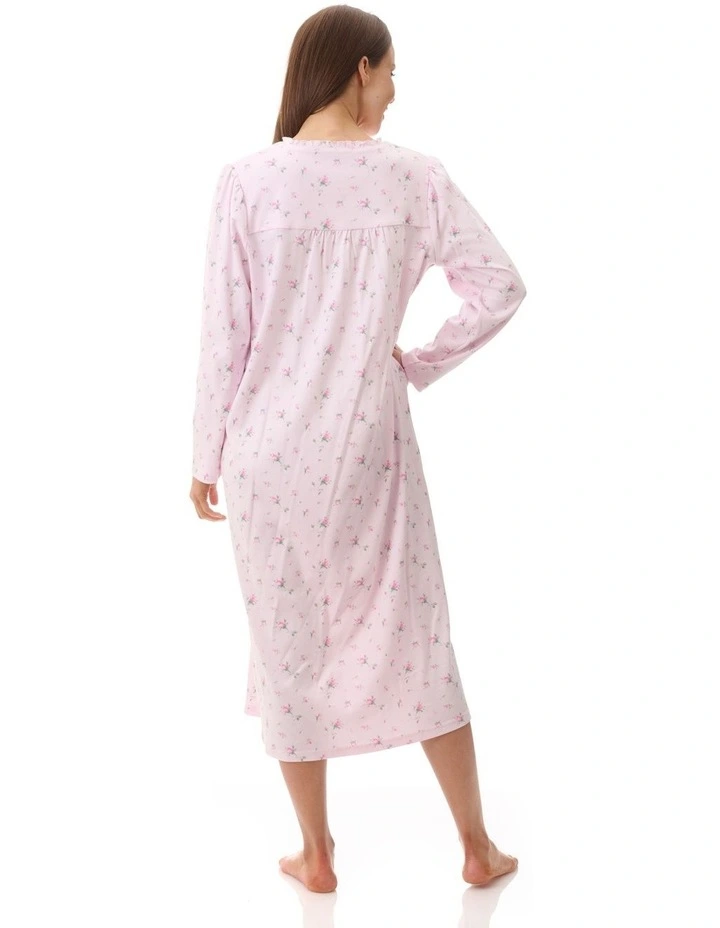 Yana Mid Length Nightie in Pink image 2