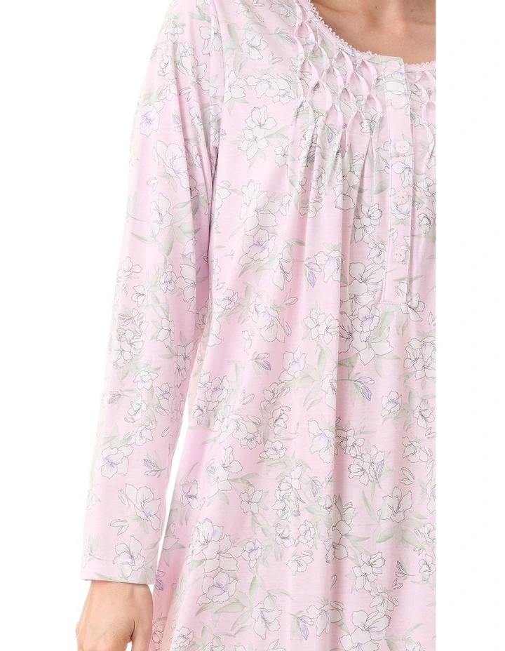 Asha Mid Length Nightie in Pink image 3