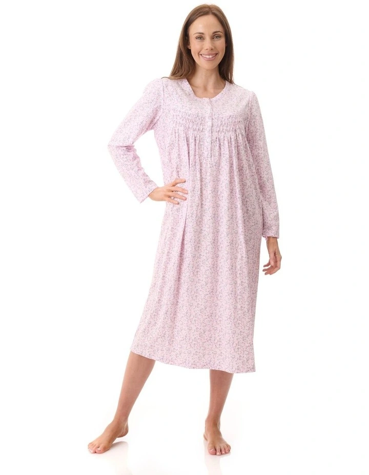 Thea Mid Length Nightie in Pink image 1
