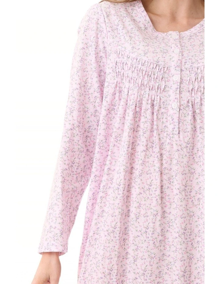 Thea Mid Length Nightie in Pink image 3