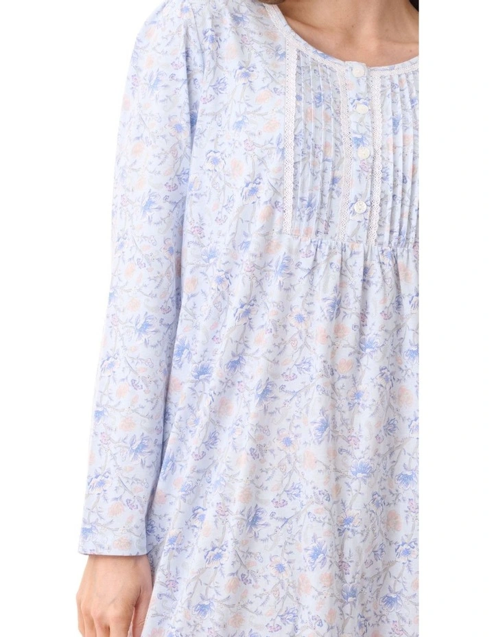Poppy Mid Length Nightie in Blue image 3