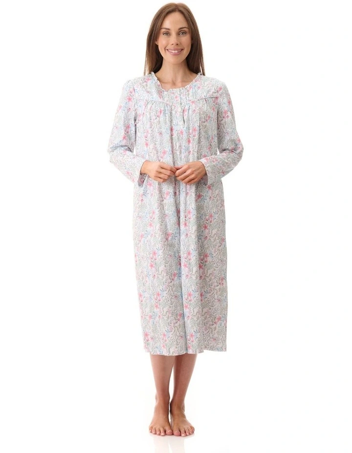 Mid Length Nightie in Multi image 1