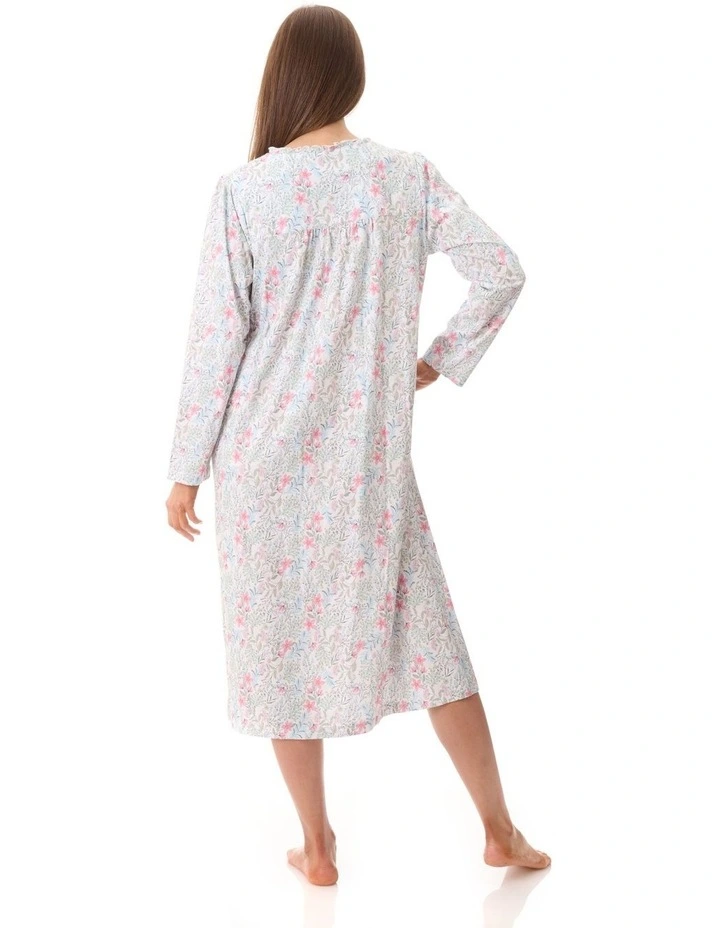 Mid Length Nightie in Multi image 2