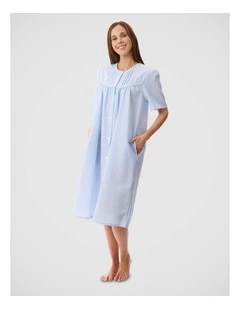 Brunchcoat in Blue Check Print