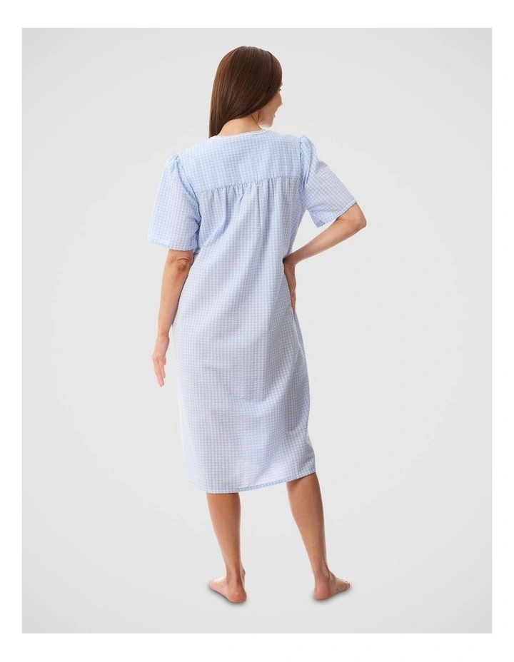 Brunchcoat in Blue Check Print image 2