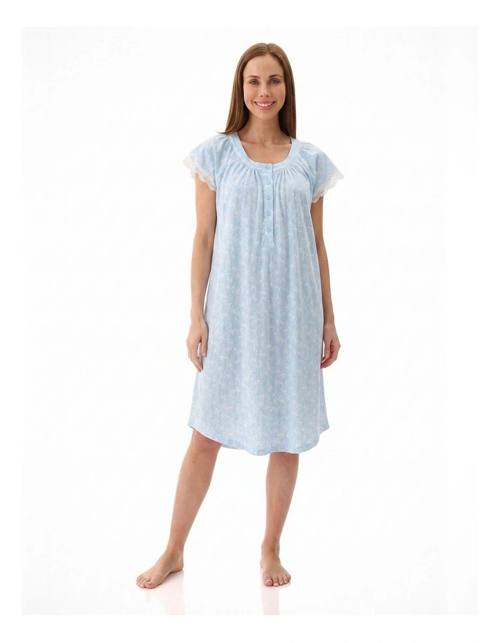 Cap sleeve short nightie image 1