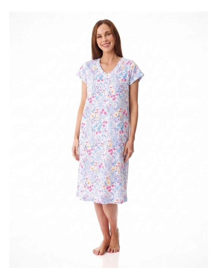 Cap sleeve short nightie image 1