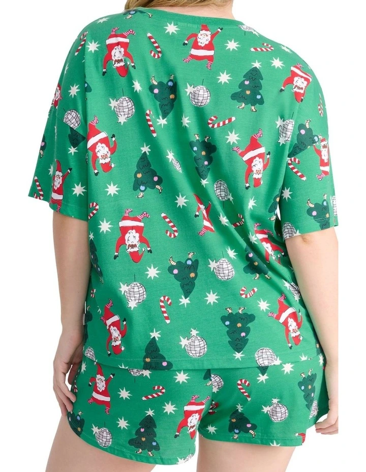 Sleep Aussie Cotton Tee And Short Set in Green image 2