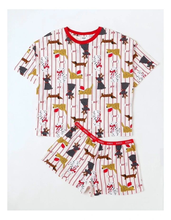 Sleep Aussie Cotton Tee And Short Set in Pink image 1