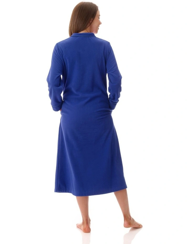 Mid Button Gown in Blue image 2