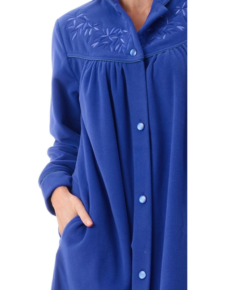 Mid Button Gown in Blue image 3