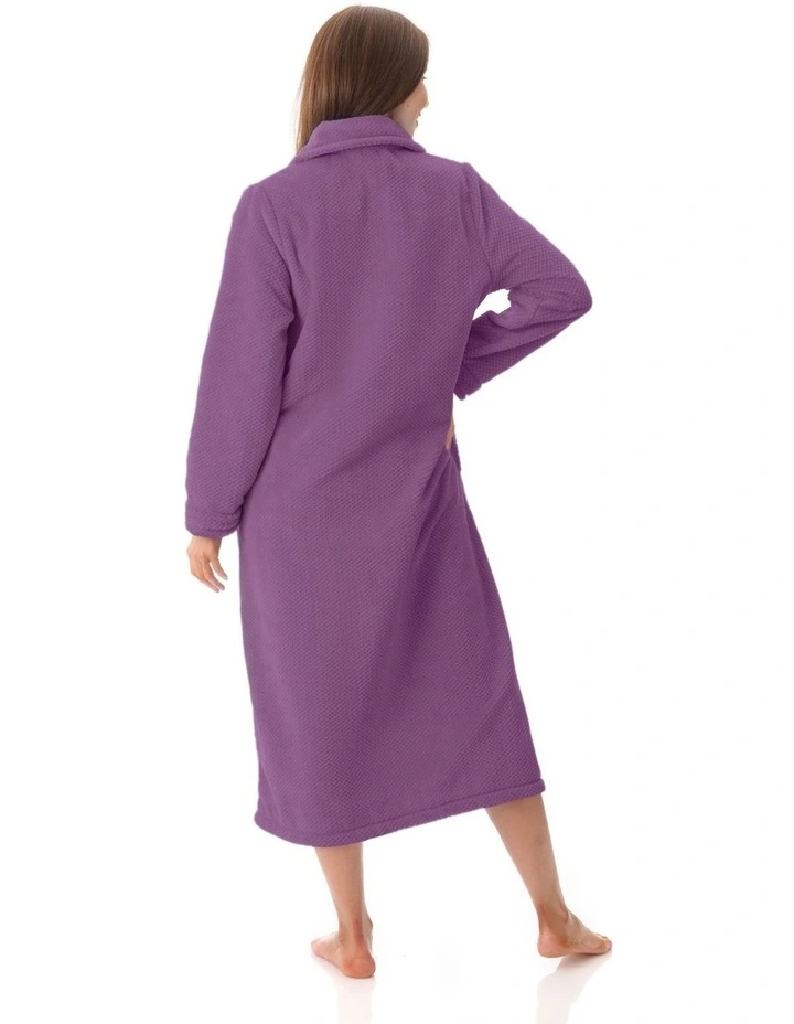 Mid Button Gown in Purple image 2