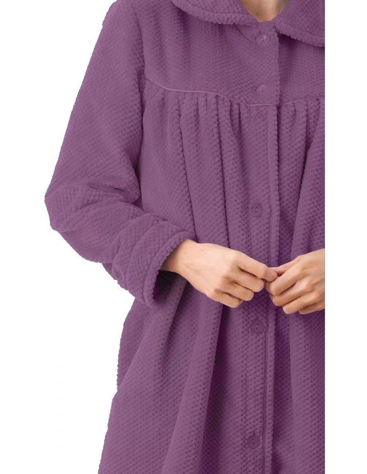 Mid Button Gown in Purple image 3