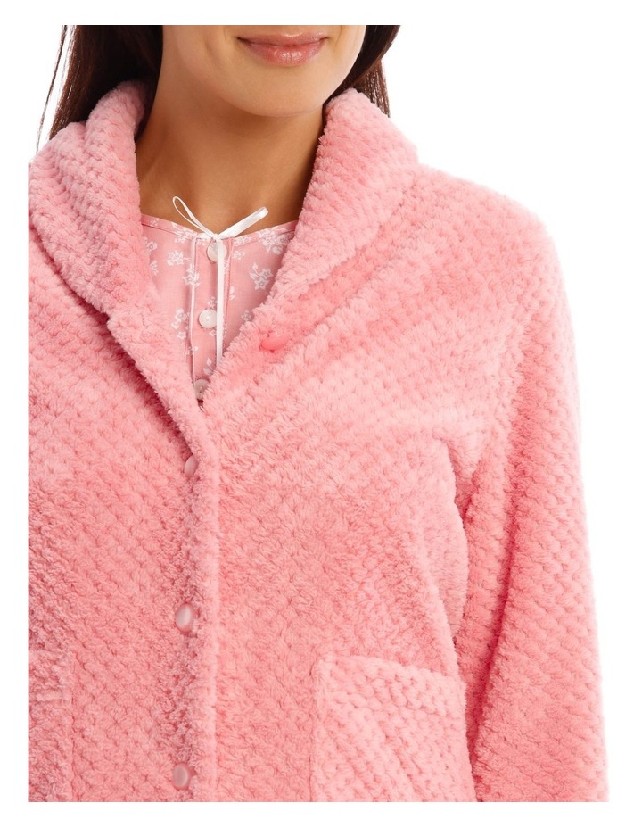 Fleece bed jacket with hood Clearance
