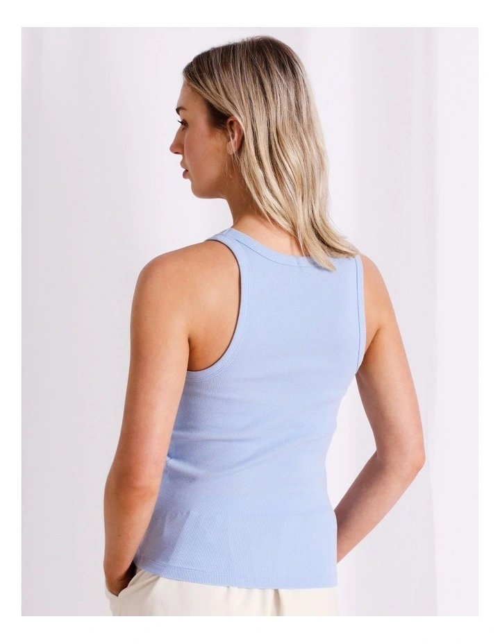 Loungewear Rib Tank in Baby Blue image 6