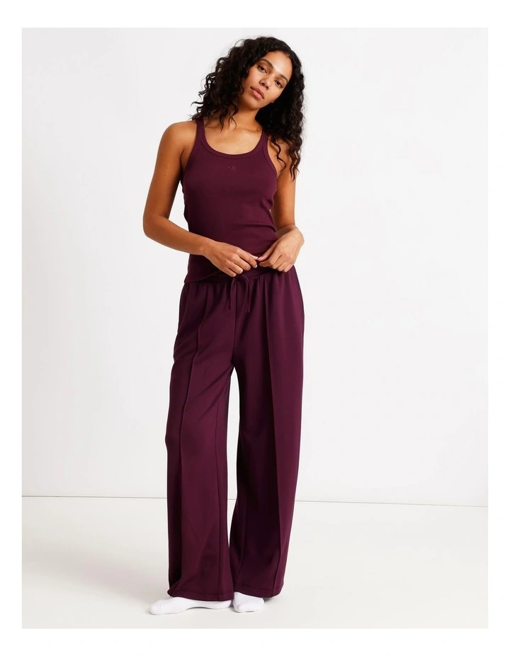 Loungewear Rib Tank in Plum image 3