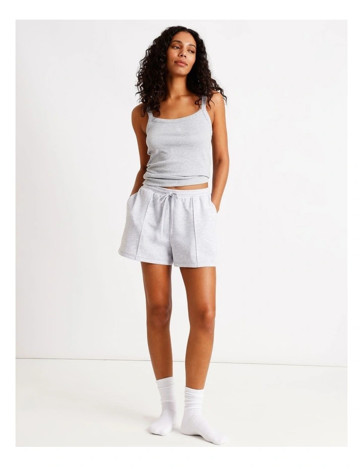 Loungewear Rib Square Tank in Grey Marle image 3