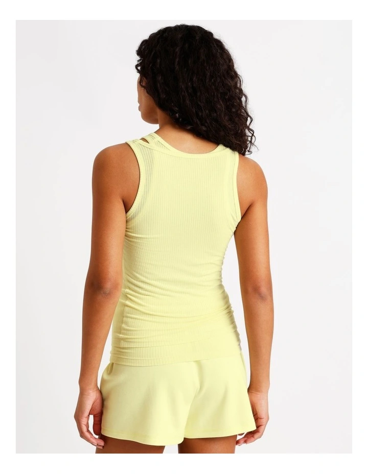 Loungewear Double Layer Tank in Light Yellow image 5