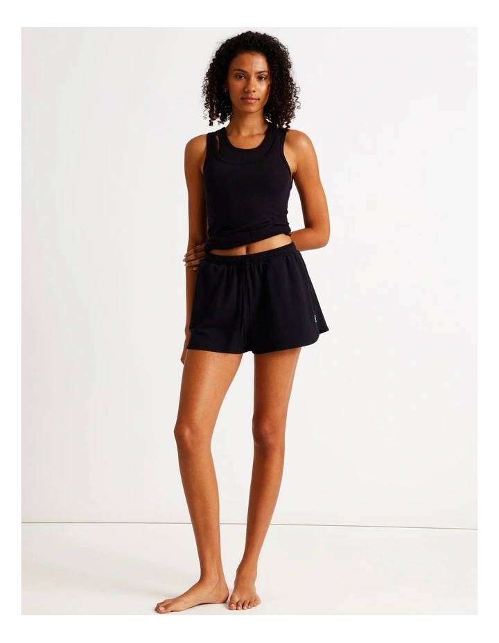 Loungewear Double Layer Tank in Black image 4