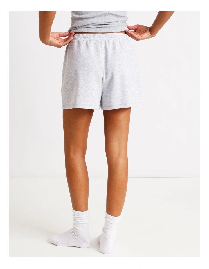 Loungewear Pintuck Scuba Short in Grey Marle image 5