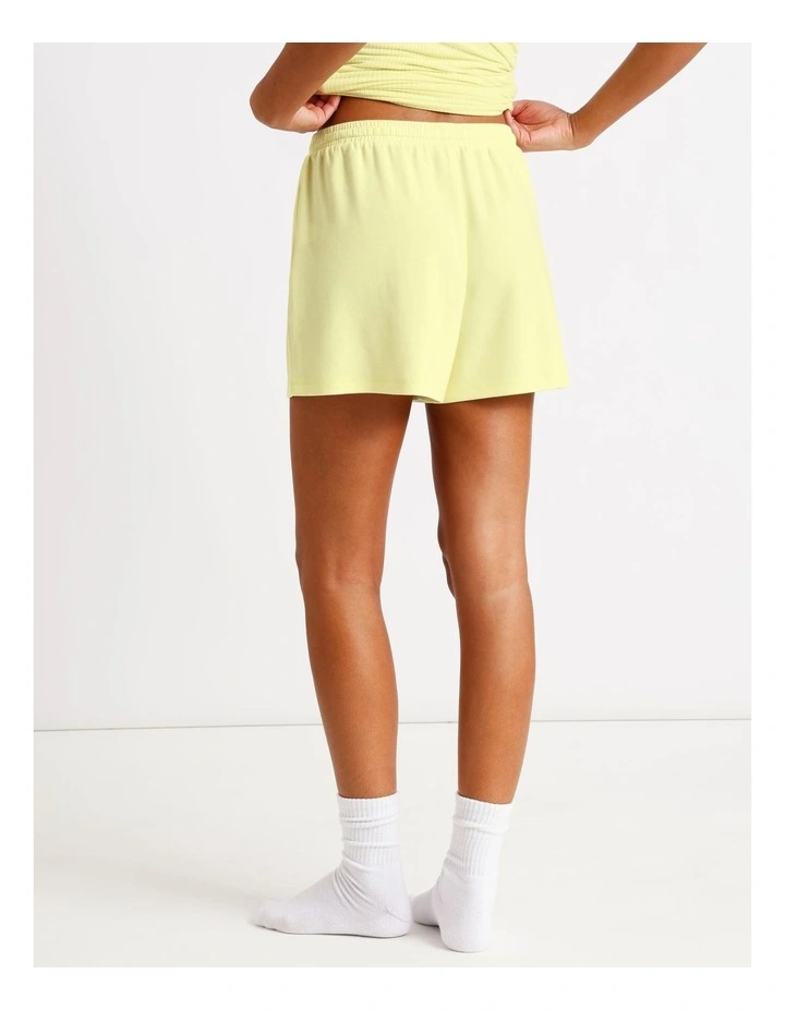Loungewear Pintuck Scuba Short in Light Yellow image 5