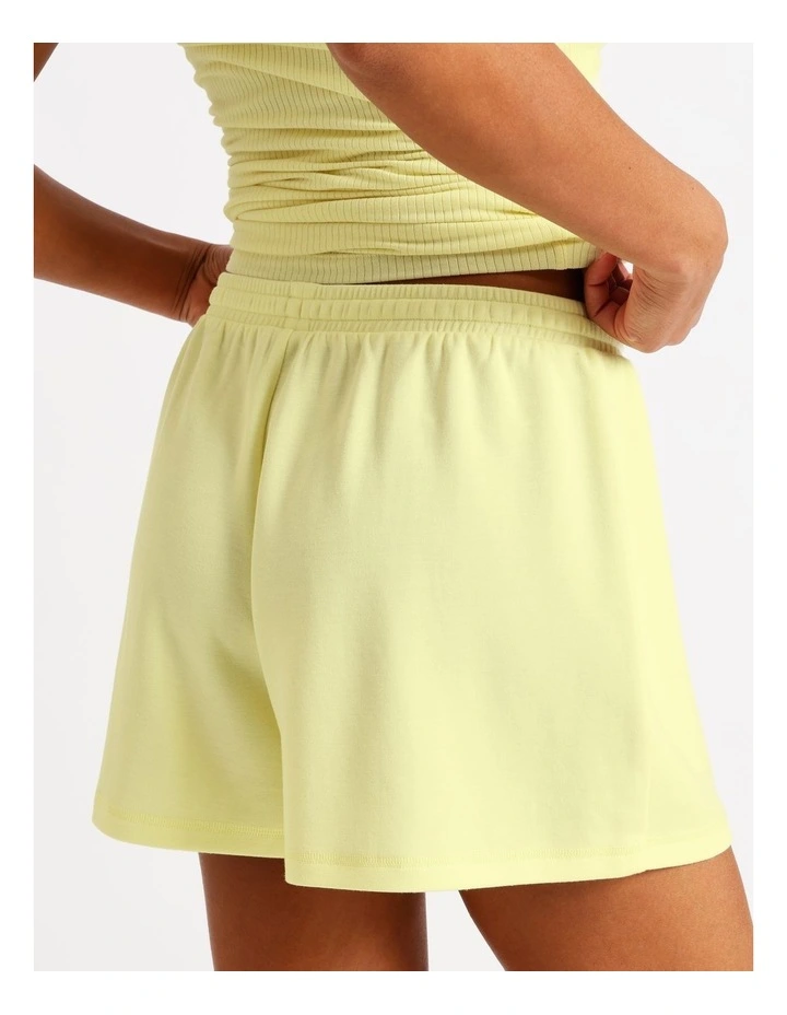 Loungewear Pintuck Scuba Short in Light Yellow image 6