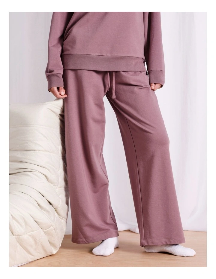 Loungewear French Terry Pant in Mauve image 1